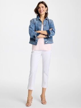 Chico's Crisp White Cropped Ankle Pants